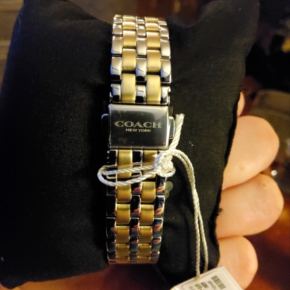 COACH 32MM BRACELET WATCH TWO-TONE STAINLESS STEEL & GOLD TONE "RAYDEN" - Picture 8 of 8